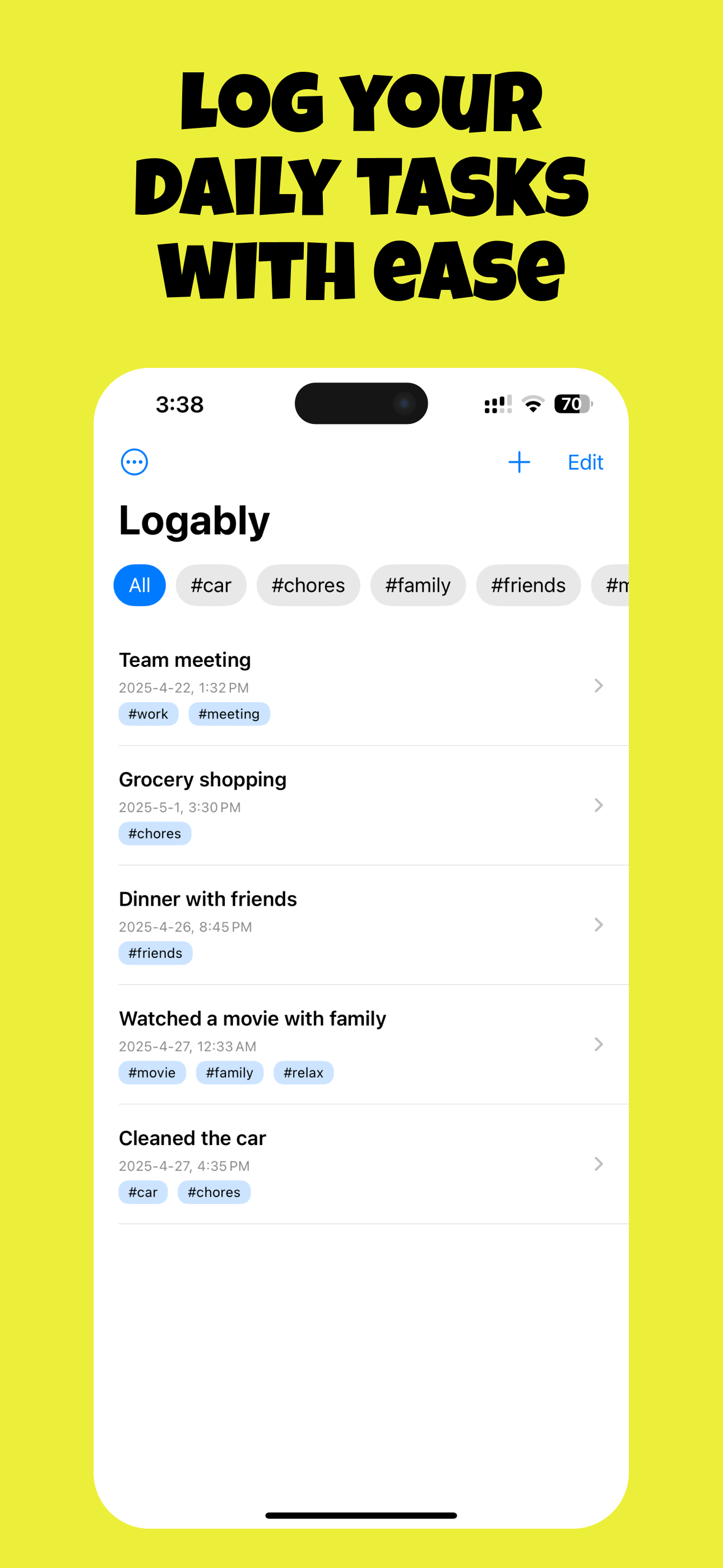 Screenshot of Logably - Task Logger